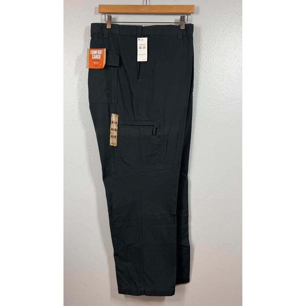 Dockers Cargo Pants Mens 46x30 Gray Comfort Cargo Big & Tall Flat Front Canvas